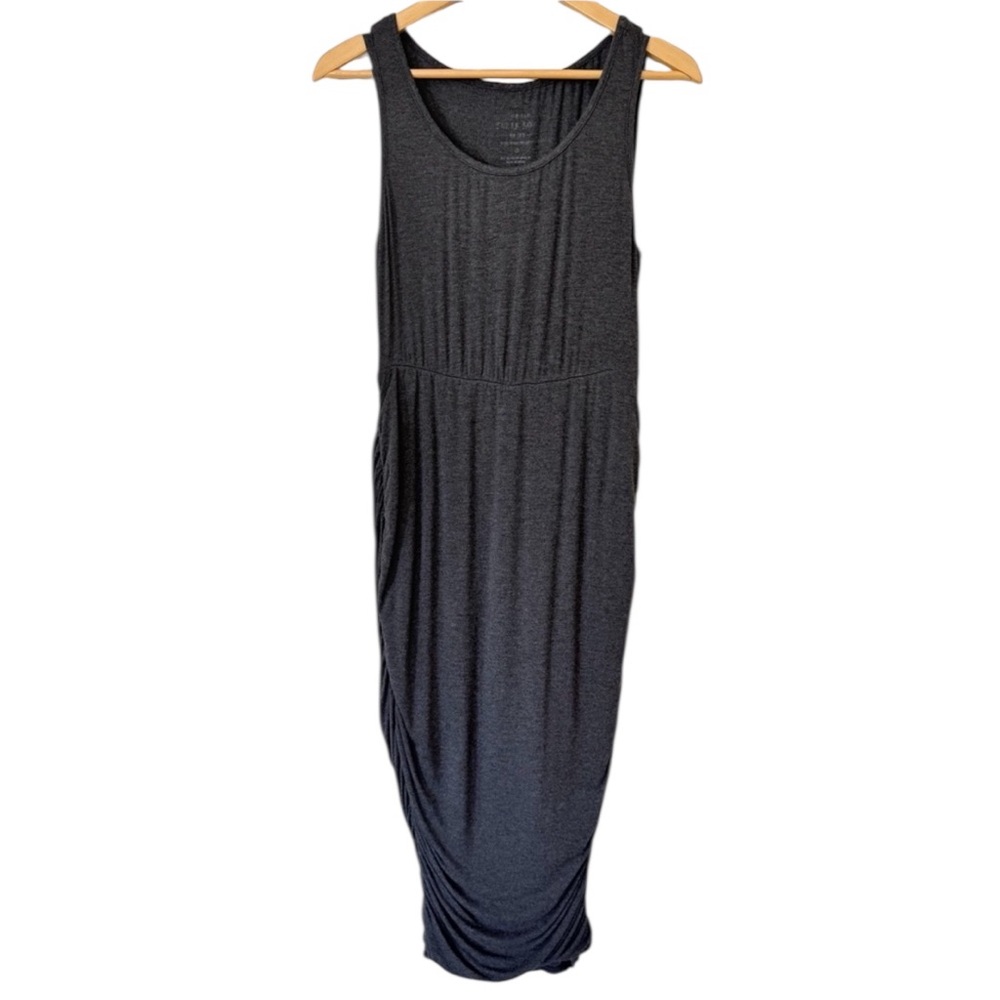 Torrid Super‎ Soft Charcoal Gray Ruched Maxi Tank Dress – Size 0 | Reg Size 12